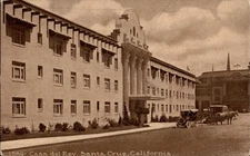 Casa del Rey Hotel Santa Cruz CA Edward H. Mitchell Postcard 1912 Horse & Car