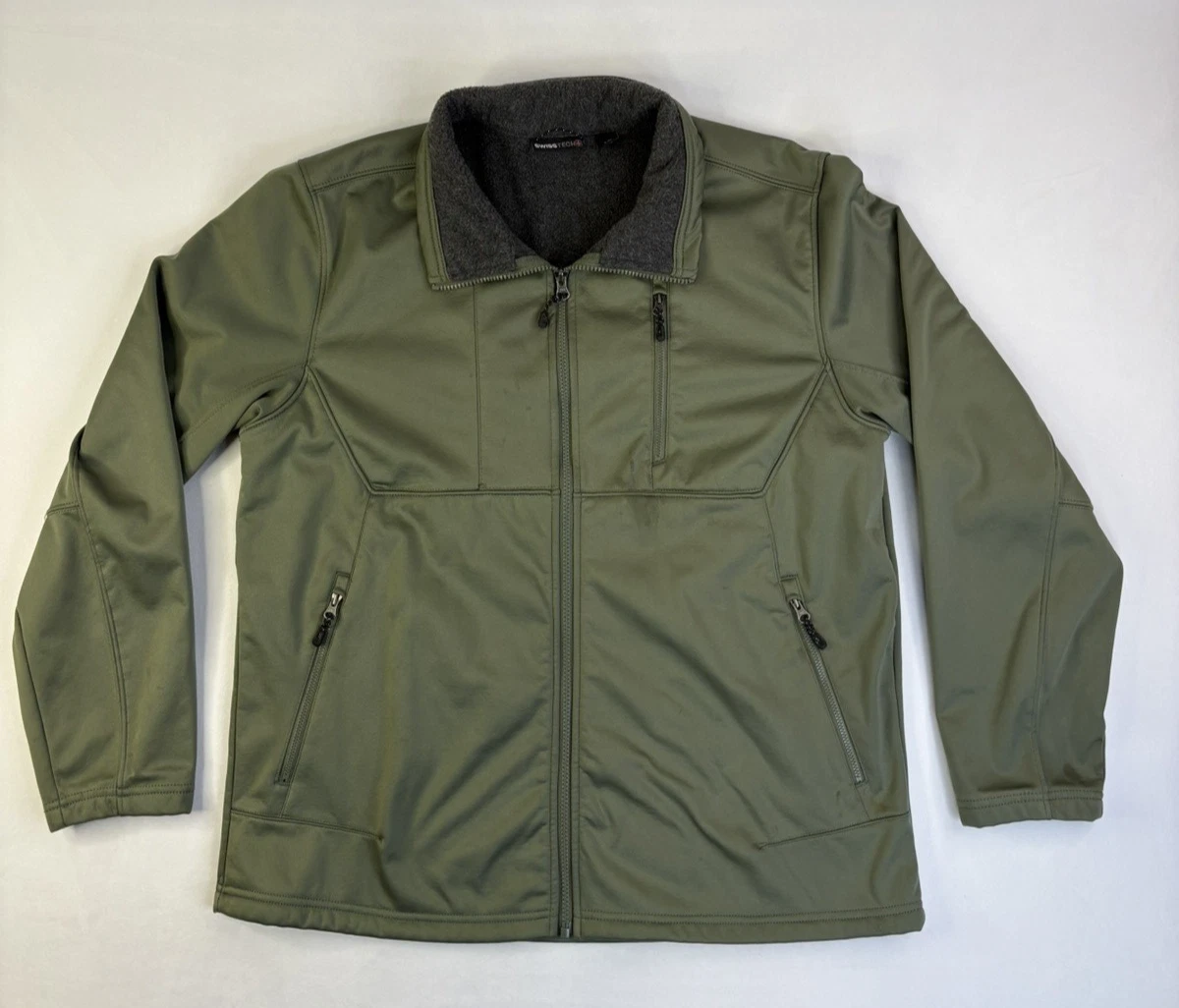 Swiss Tech Men's Performance Soft Shell Olive Green Jacket Men's Sz Large 42-44