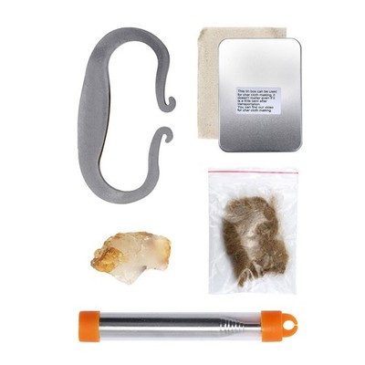 Flint Stone Fire Starter Carbon Steel 15000 Strikes Waterproof Survival Kit