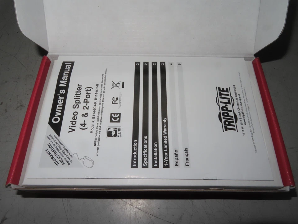 Tripp Lite 2 PORT VGA/SVGA VIDEO SPLITTER B114-002-R - Image 2 of 4