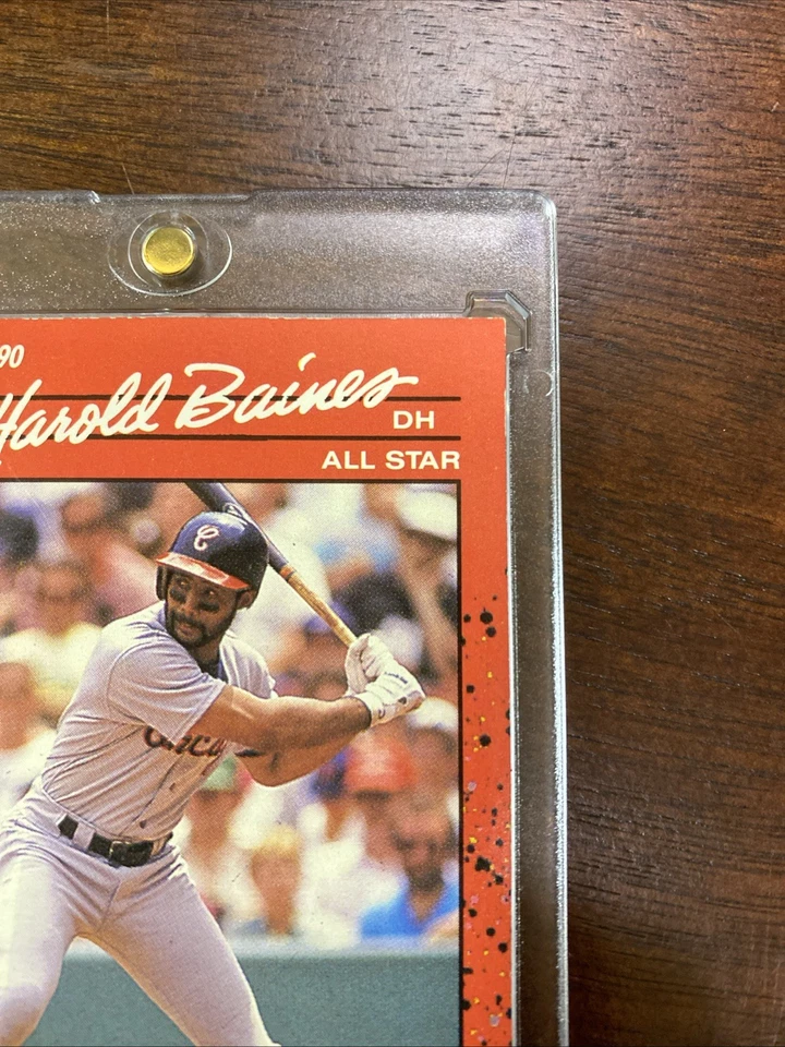 Tarjeta Donruss Harold Baines All Star 1990 error cuádruple - extremadamente rara Foto 3 de 4