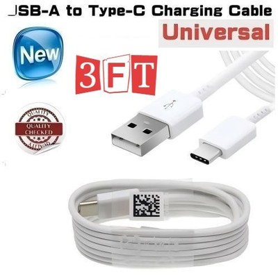 1 Meter USB-A to Type-C Charging Cable Charger Cord for Samsung Galaxy S21 S10