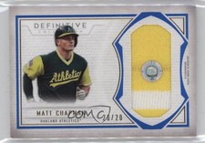 2019 Topps Definitive Collection Jumbo Relic Blue 20/20 Matt Chapman 04cw