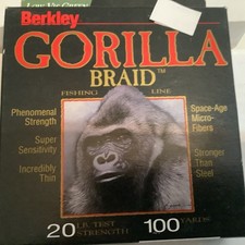 USA MADE SPOOL OF BERKLEY GORILLA BRAID 20LB 100YDS LOW VIS-GREEN FISHING LINE