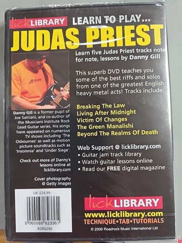 Lick Library LEARN TO PLAY JUDAS PRIEST (2 DVD SET/DVDS ARE REGION 2) NEW/SEALED - Picture 2 of 2