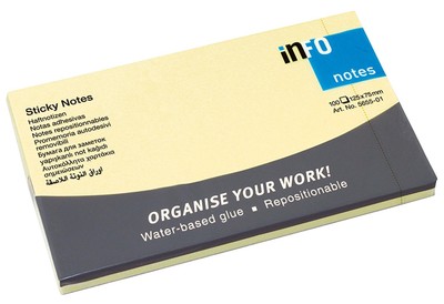 Info Notes 125x75mm 100 BLgelb