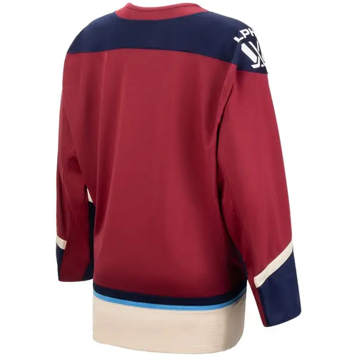 Maroon Home / Beige Away Adult / Youth Sewn Stitched Hockey Jersey NEW S-5XL - 第 12/30 張圖片