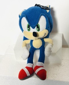 Sonic The Hedgehog Plush Doll Key Chain Coin Bag Clip On 8" Soft