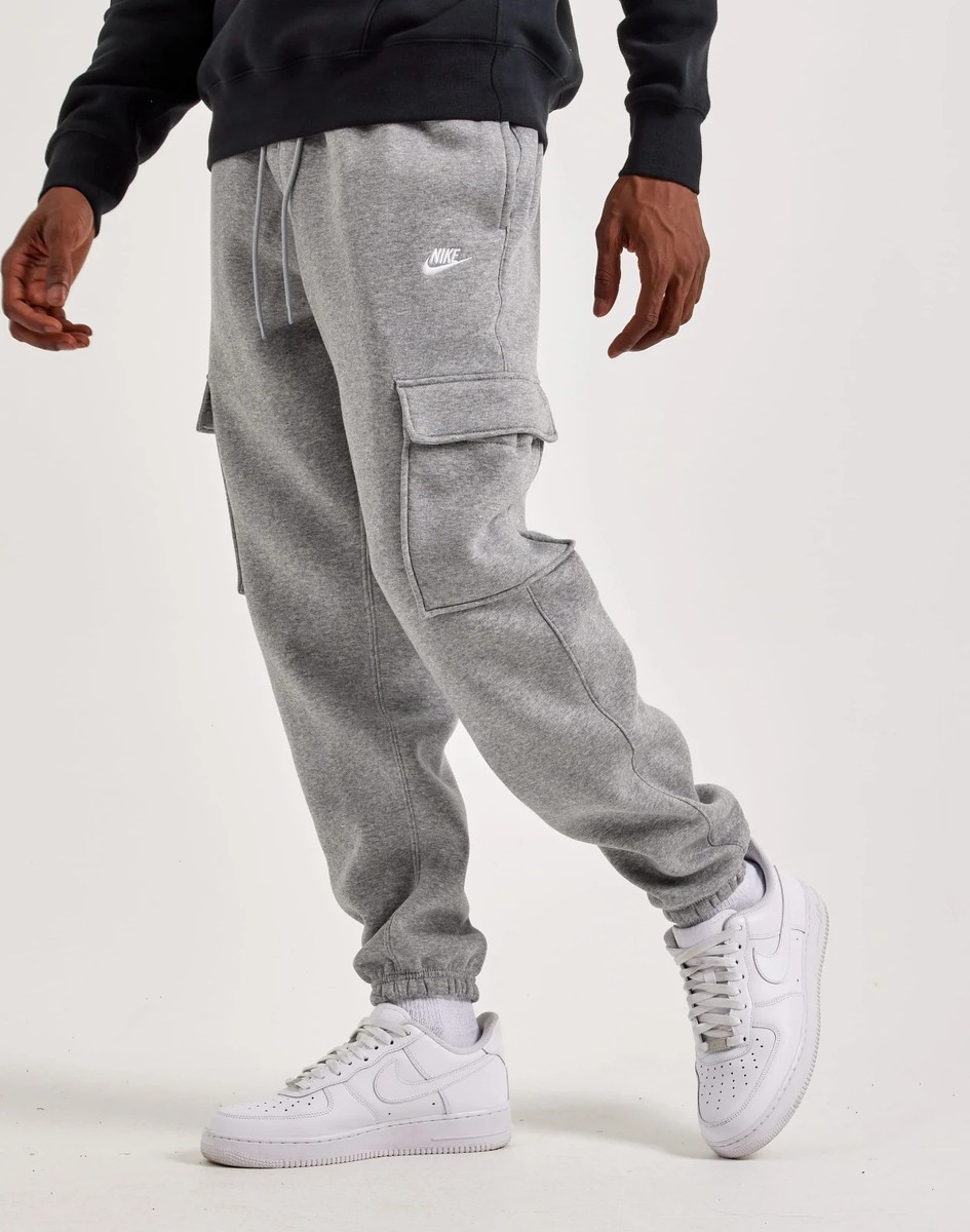 Nike Pants Men XL Gray Club Fleece Cargo Cuffed Jogger Sweats