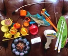 Vintage 1960’s-70’s Barbie Misc LOT Of Accessories Camping,Dishes, Pole, Paddles