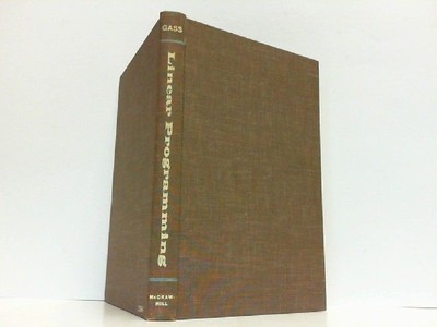 Linear programming. Methods and applications. -Auf Englisch-. Gass, Saul I.: