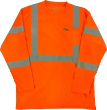 Buffalo Outdoors® Workwear Men's Long Sleeve Hi Vis Reflective Safety Shirt