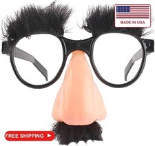 Zhuluck Funny Glasses With Big Nose - Big Nose Glasses With Eyebrows Mustache 
