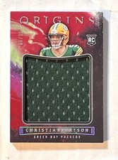 2022 Panini Origins - Rookie Jumbo Jerseys Christian Watson #JUM-CWA Red /99 