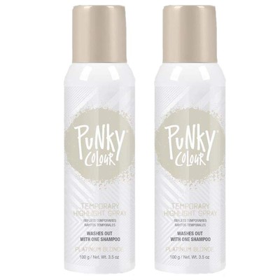 Temporary Hair Highlight Spray, Platinum Blonde, 3.5 oz, 2-Pack