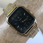 Vintage Timex Men 392 K Cell Gold Expansion Quartz Analog Digital 31mm Watch 7"