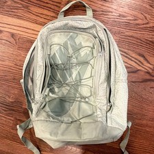 Used Nike-Hayward Backpack, Light Olive, 26L Capacity, Bungee System Front