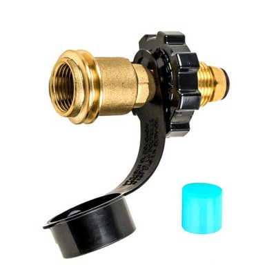 Propane Tank Adapter with Check Valve for LP Propane LPG Natural Gas Butane