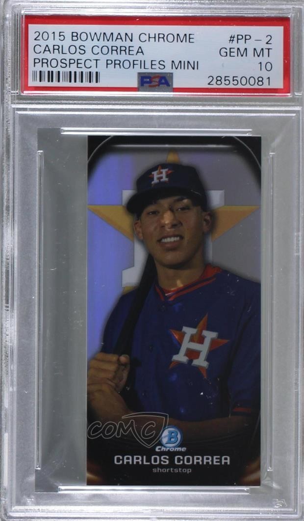 2015 Bowman BOWMAN CHROME PROSPECT PROFILES MINI #PP-2 Carlos Correa front
