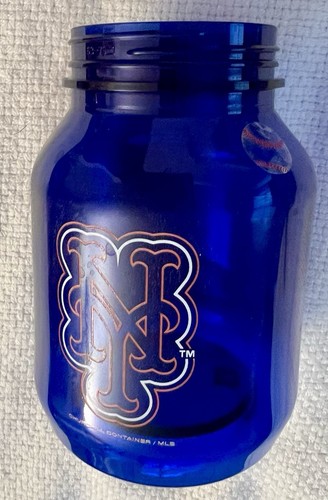 NY METS COLLECTIBLE CUP MASON JAR BLUE CITI FIELD MLB BASEBALL QUEENS - Picture 2 of 4