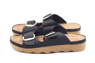 ROHDE Damen Fußbett Pantoletten Sandalen Schwarz EUR 39 UK 6