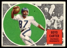 1960 Topps VTG CFL Canadian Football League Boyd Carter Toronto Argonauts #70