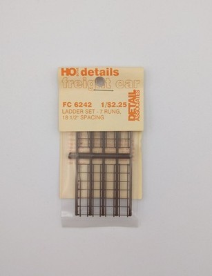 Detail Associates FC 6242 HO Ladder Set - 7 Rung 18 1/2'' Spacing