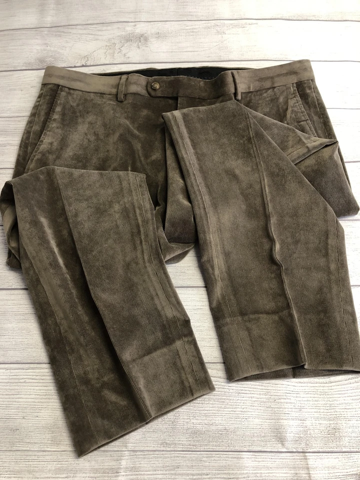 Joseph & Feiss Pantalones de Pana Para Hombre 42x29 Marrón Elastizado Frente Plano Vestido Foto 3 de 4