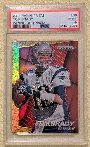 2014 Panini Prizm Tom Brady #36 Logo Prizm PSA 9 Mint Patriots Bucs