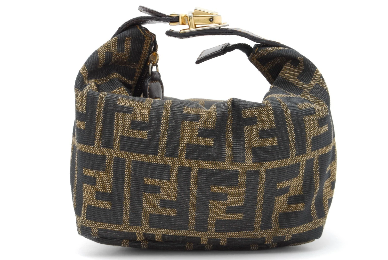 Fendi — FENDI Zucca Vanity Small Gold handbag 3882