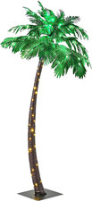 7 Feet Palm Tree 152LED Lights Artificial Fake Tree Decoration for Tiki Bar outs