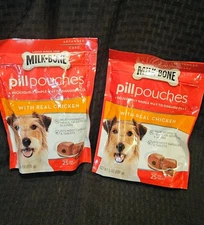 Milk-Bone Pill Pouches.         2  Pack Treats to Conceal Medication for Dogs -