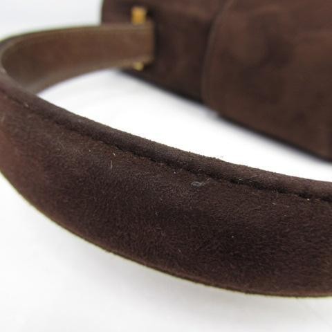 YSL Vintage Suede Handbag RU-3678 Formal Gold Hardware - Picture 6 of 10