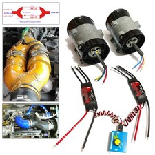 Powerful 500w Dual Turbine Fan Turbo W Dc12v 40a Supercharger Manual Controller