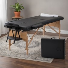 Beauty  Comfort Collide: Adjustable Portable Massage Table with Carrying Case