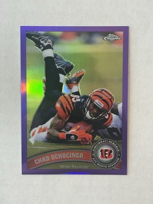 2011 Topps Chrome Chad Ochocinco #57 Purple Refractor 373/499 Bengals