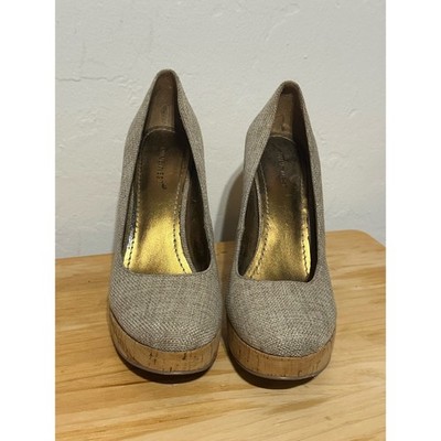 Nine West ''Ample'' Fabric Pumps - Color Tan - Size 8 1/2