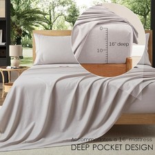 4 Pcs Organic Linen Sheets King 100 French Linen from Normandy Tear-Resistant