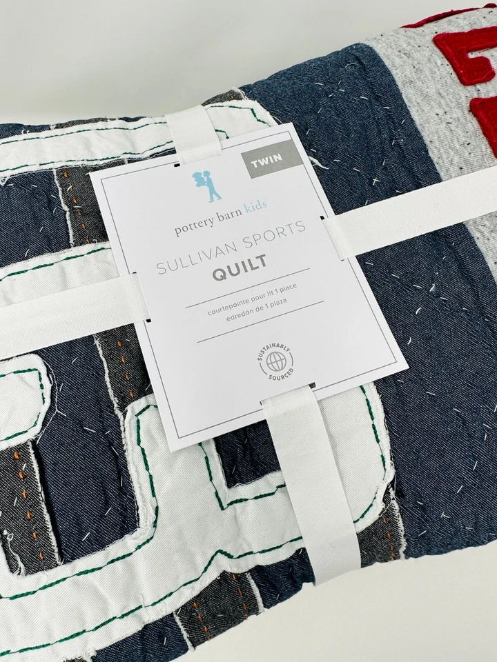 Edredón deportivo Pottery Barn Kids Sullivan talla doble nuevo con etiquetas Foto 2 de 4
