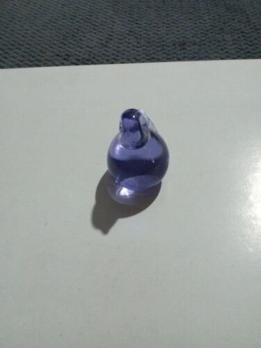 VINTAGE LARSON CRYSTAL PURPLE BIRD CHUBBY W/Label Sticker COLLECTORS MCM - Picture 2 of 7