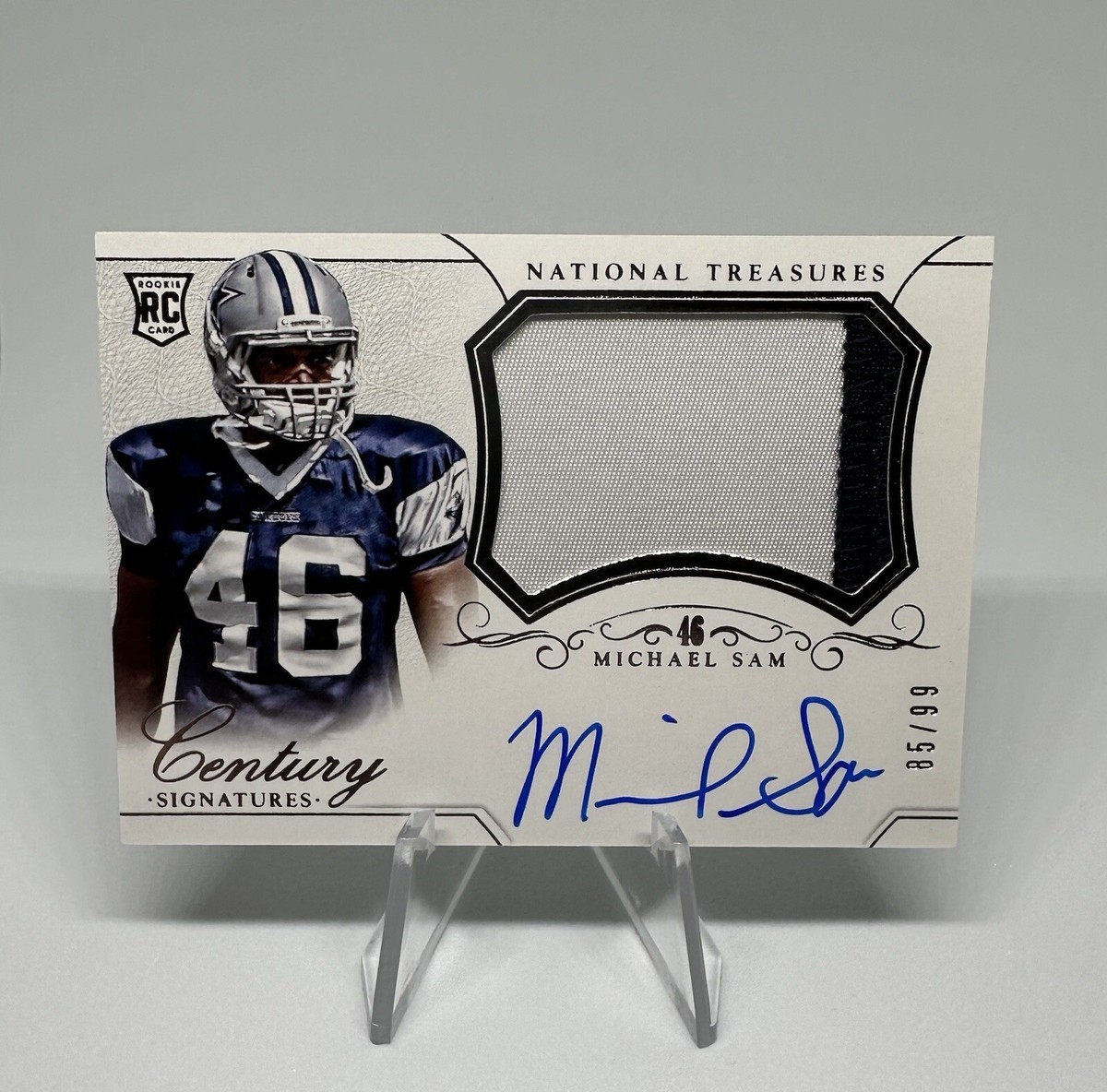 2014 NATIONAL TREASURES RPA #277 Rookie Patch Auto MICHAEL SAM RC
