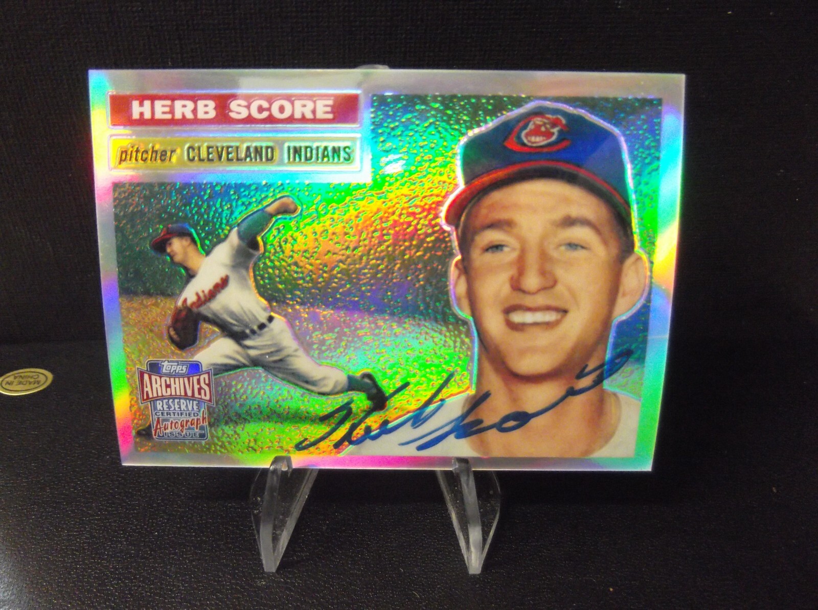 2001 TOPPS ARCHIVES RESERVE #ARA16 HERB SCORE INSERT INDIANS