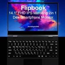 Flipbook 14" IPS Touch Smartphone Monitor -Black- 360 Degree Dex Mirroring 2in 1