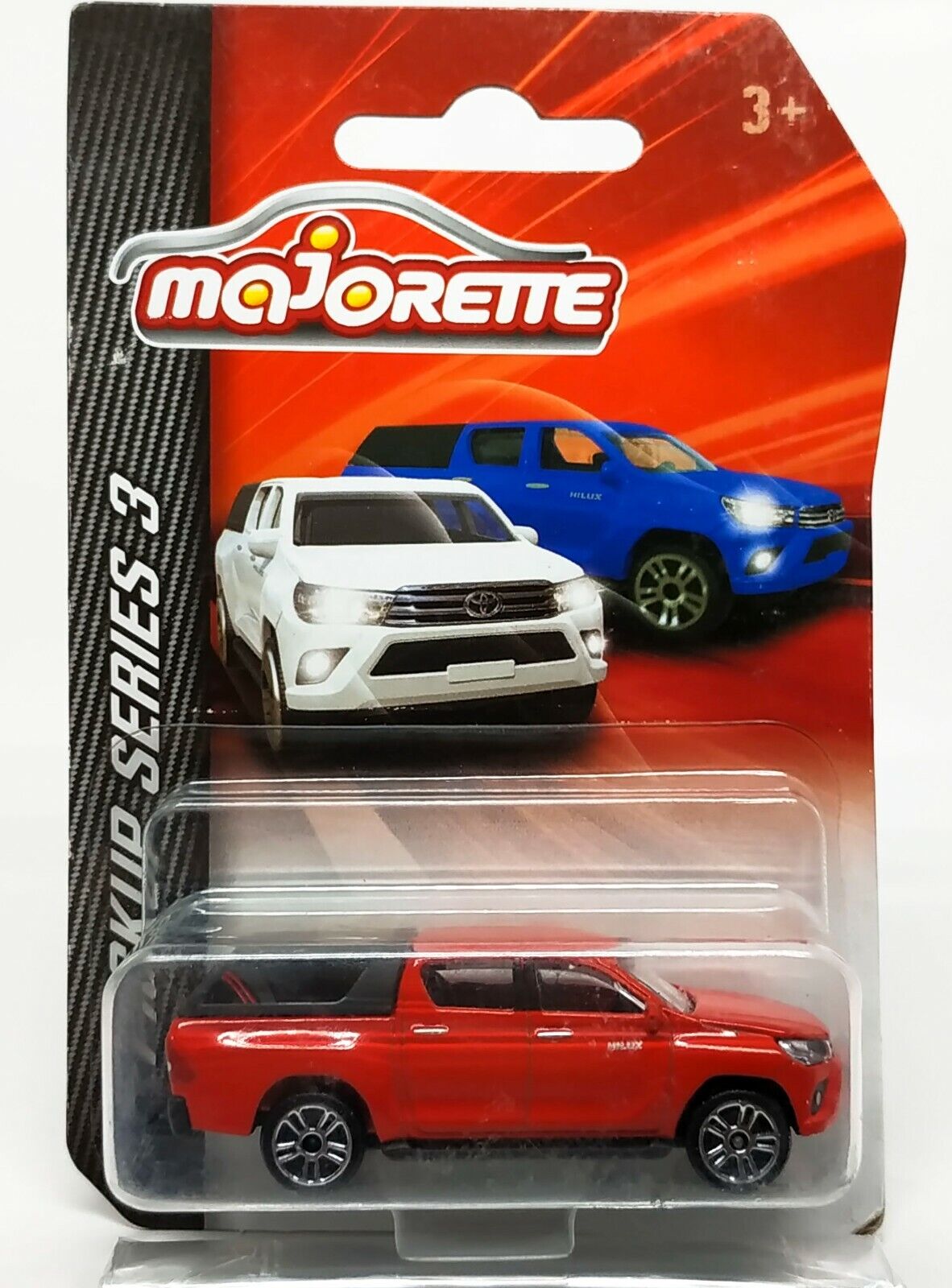 Majorette Toyota Hilux Revo Series 3 Red 1:58 (3 inches) in Long Package