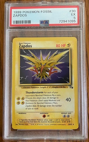Zapdos (Unlimited) graded PSA 5 for sale on eBay