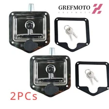 2Pcs Trailer Door Latch T-Handle Tool box Lock For RV Camper Truck Trailer