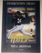 WILL BEDNAR MSU - SF GIANTS SIGNED AUTOGRAPHED HOMETOWN HEROS TRADING CARD PROOF