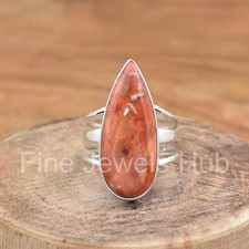 Sponge Coral Ring, 925 Sterling Silver Ring, Boho Ring For Her, Thin Band Ring