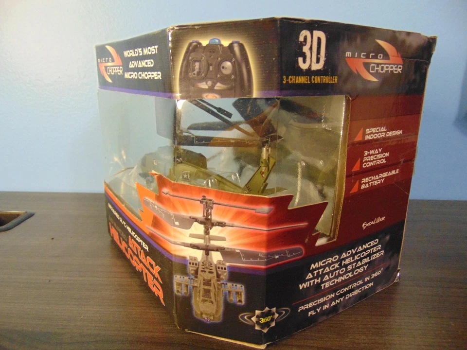 Infared R/C Helicopter with 3-channel controler for 360 degree action - Image 2 of 4
