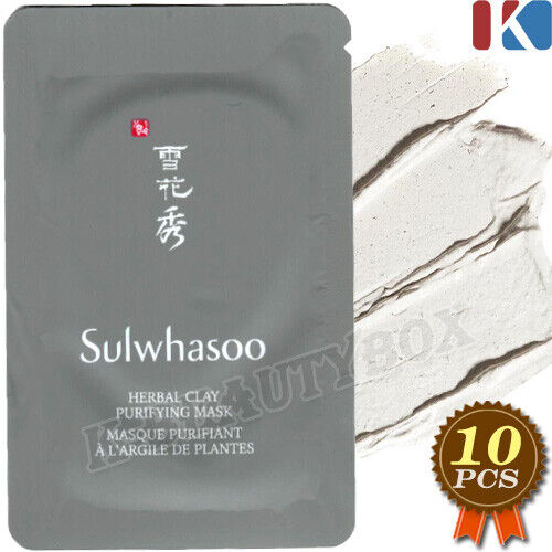 Sulwhasoo Herbal Clay Purifying Mask 5ml x 10pcs (50ml) Skin Pores Trouble Care - Picture 1 of 6